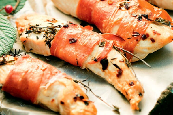 FILETES DE PECHUGA CON JAMÓN Y ARÁNDANOS