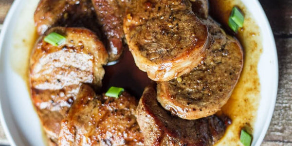 MEDALLONES DE LOMO DE CERDO CON SALSA DE MIEL BALSÁMICA