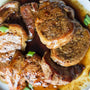 MEDALLONES DE LOMO DE CERDO CON SALSA DE MIEL BALSÁMICA