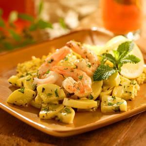 PARA LA MAMÁ DEPORTISTA: CAMARONES CON ARROZ AL AZAFRÁN