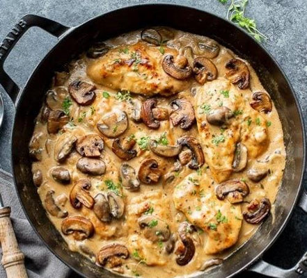 PARA LA MAMÁ LIGHT: POLLO AL CHAMPIÑÓN