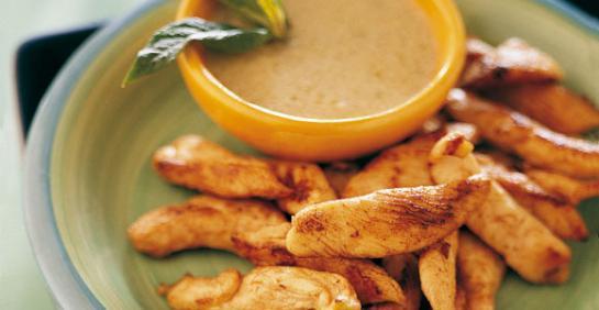 Pollo con queso roquefort y jugo de manzana (6 personas)