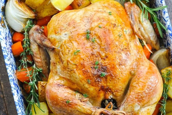 POLLO DE CAMPO AL HORNO