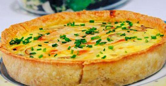 Quiche de puerro y queso azul  (6 personas)