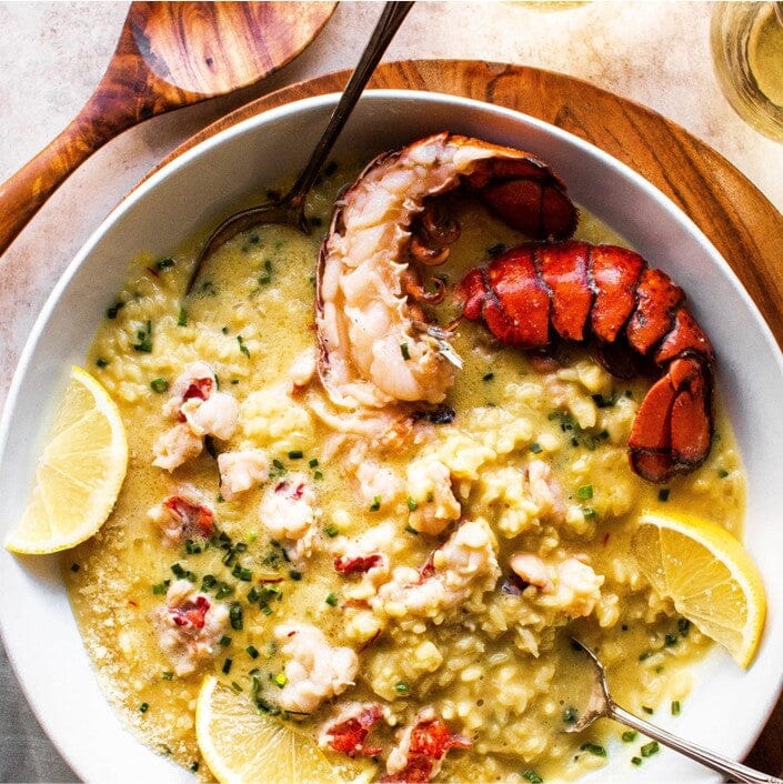 Risotto de Jaiba y Langostinos: Una Cena Elegante y Saludable