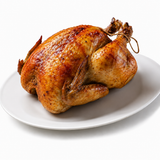 Pollo asado congelado y envasado al vacío de 1.2 a 1.4 kilos de Granja Magdalena.