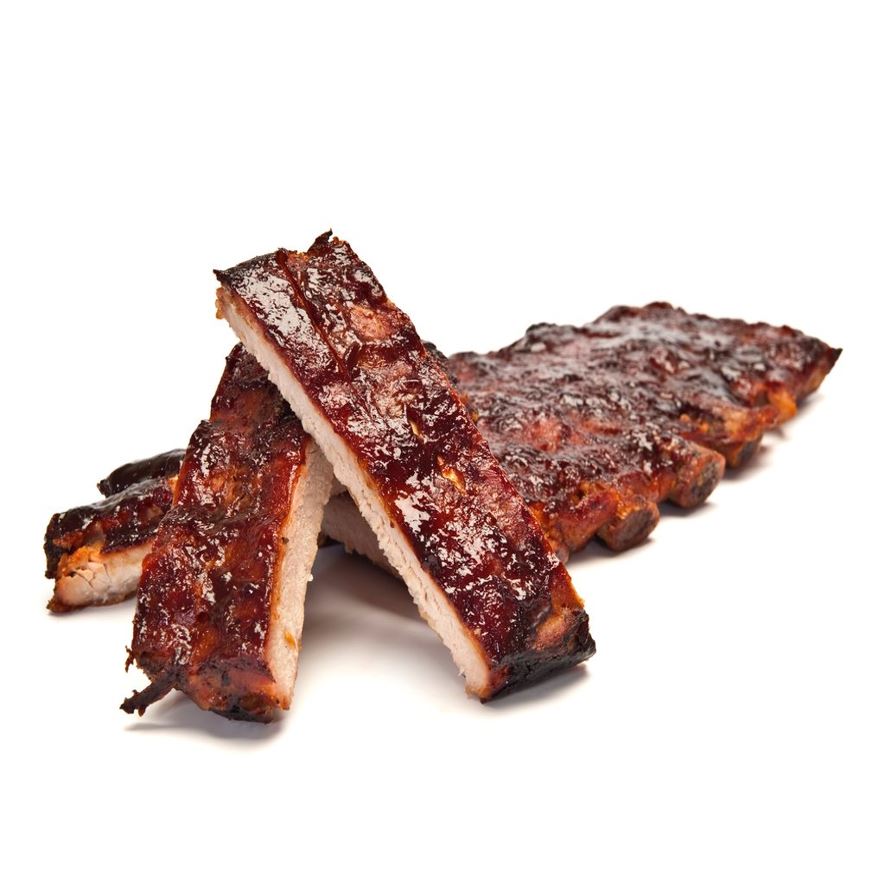 Baby back ribs en salsa BBQ