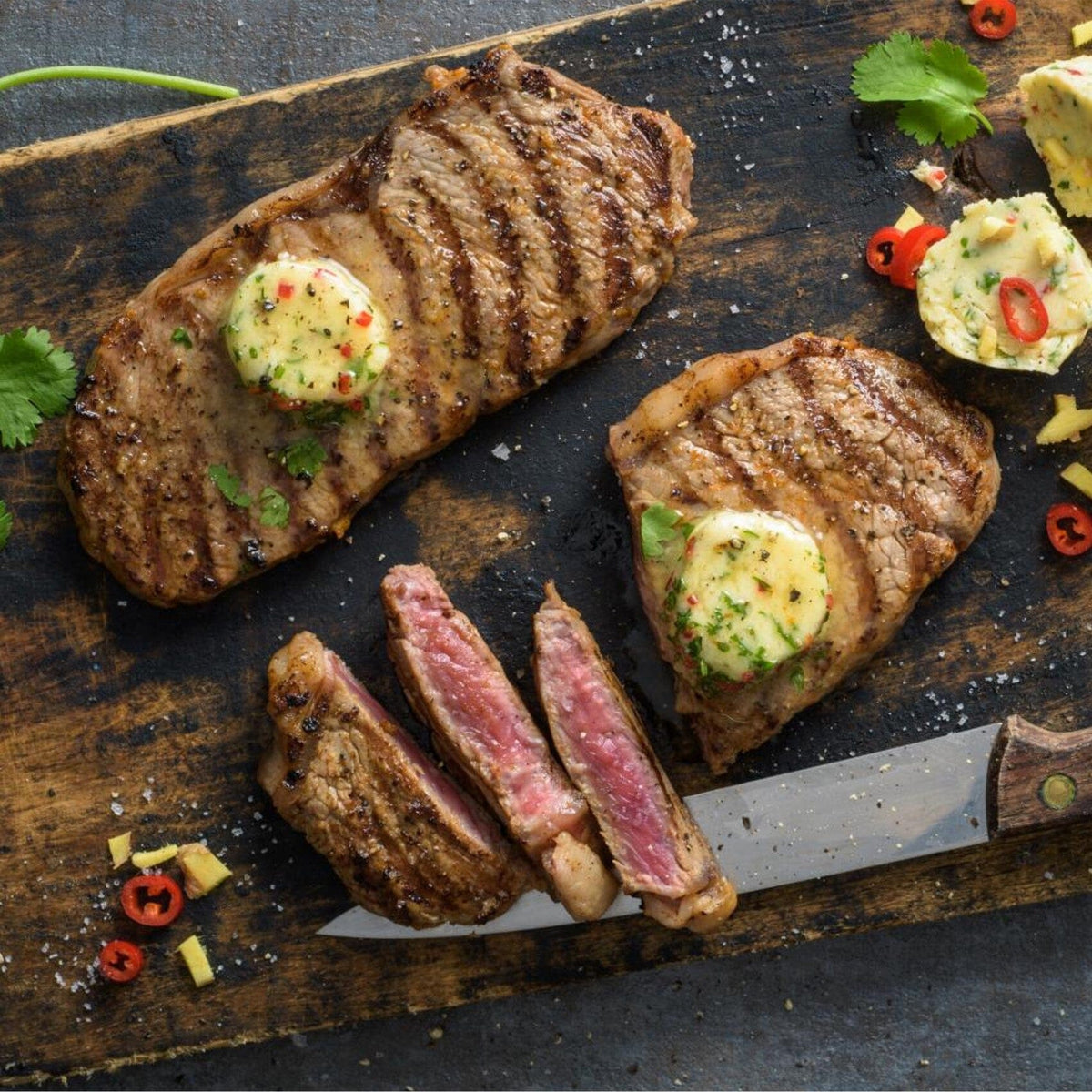 Bife de chorizo | 4 unidades de 300 g cada una (aprox)