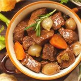 Carne cortada en cubos