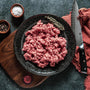 Carne de wagyú molida lista para ser utilizada como tu lo necesites.