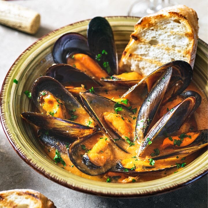 Choritos enteros congelados