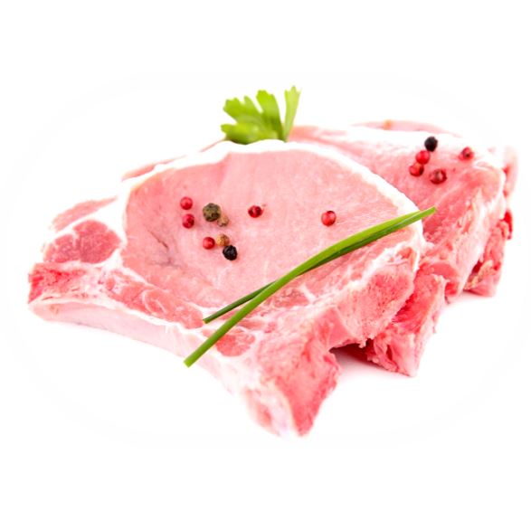 Chuletitas de cerdo para freír antes de ser cocinadas