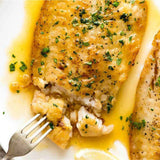 Filetes de congrio dorado nacional hecho a la mantequilla, un clasico.