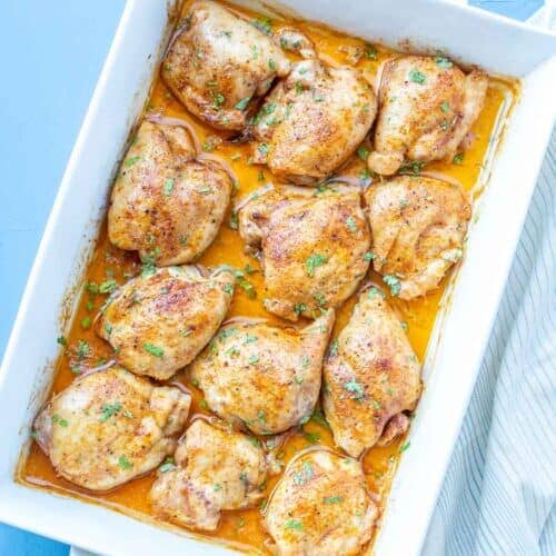 Trutro corto de pollo deshuesado  a la mantequilla